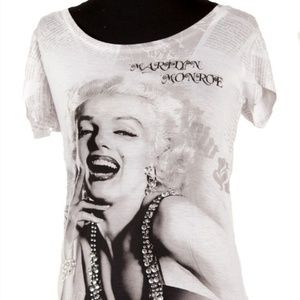 Marilyn Monroe Graphic Tee Black/White Size S
